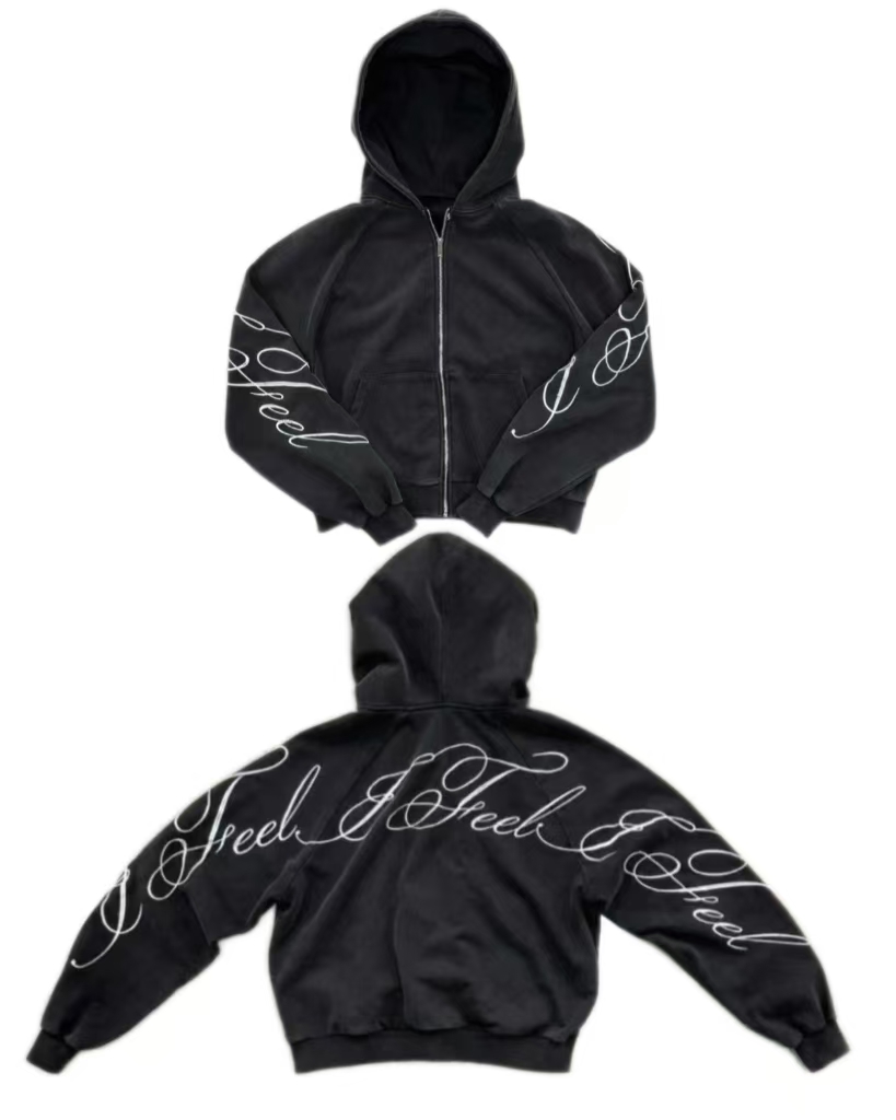 Mens Fashion Zip Up Hoodies - Y2K harajuku Gothic Letter Print Retro