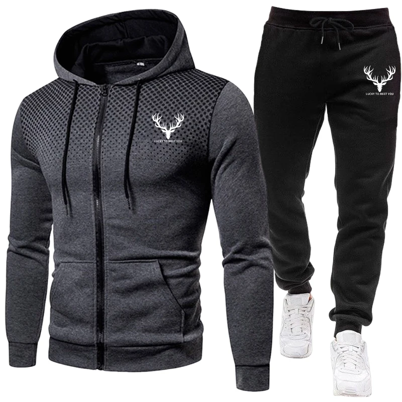Jogger Sweatpants Men - 2026 New Arrival Men's Set Zipper