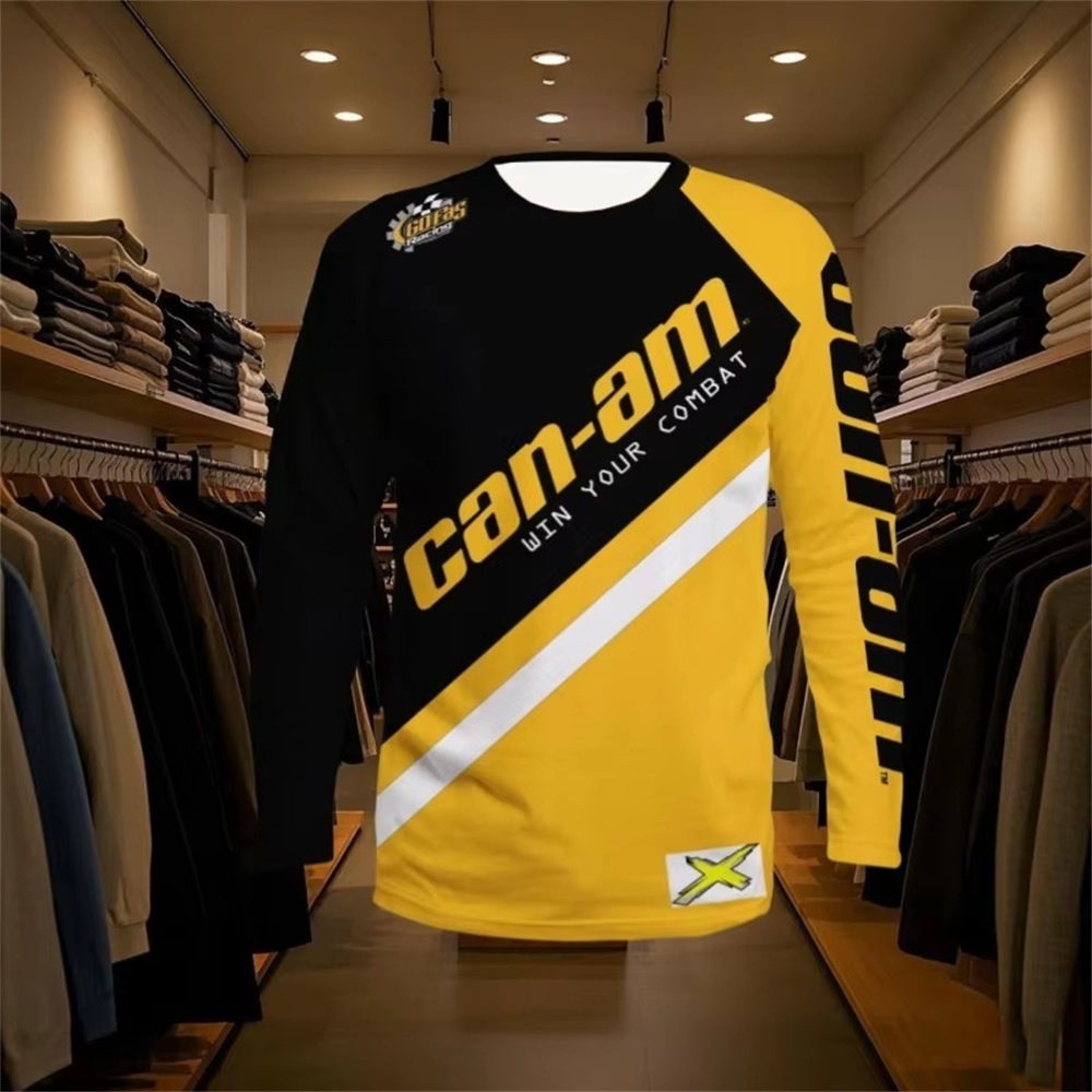 Mens Fashion Ideas - Motorcycle Racing Long Sleeve Round Neck