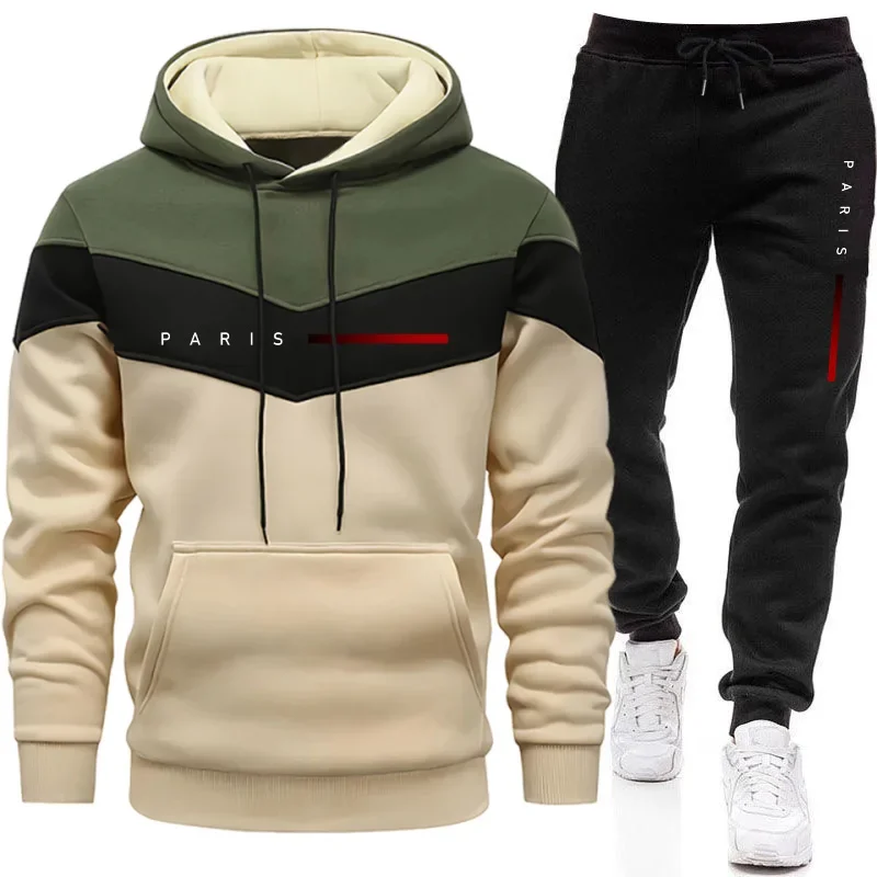 Jogger Sweatpants Men - Paris Fashion Men's Hoodies Set Daily