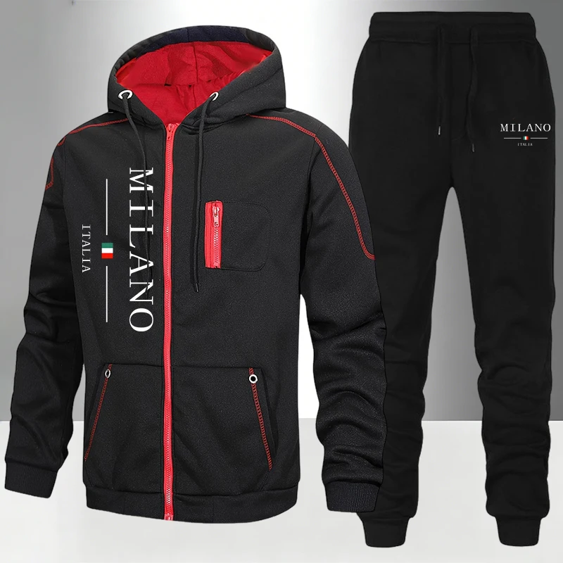Men'S Fashion Designer - italy Fashion Men's Set/Coat/Pants Autumn Winter