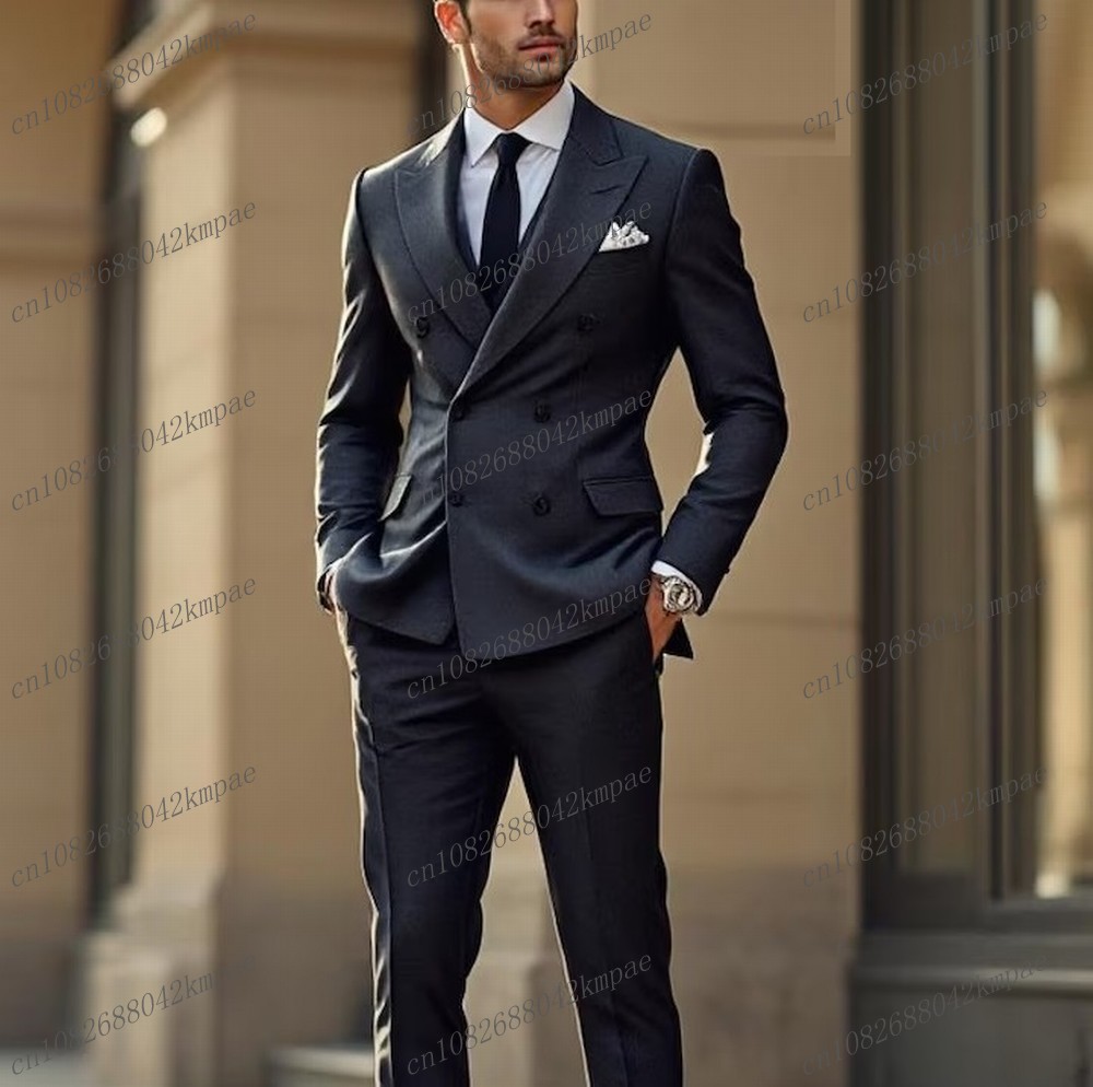 Mens Fashion Dark Grey Pants - Fashion Dark Grey Formal Occasion Men