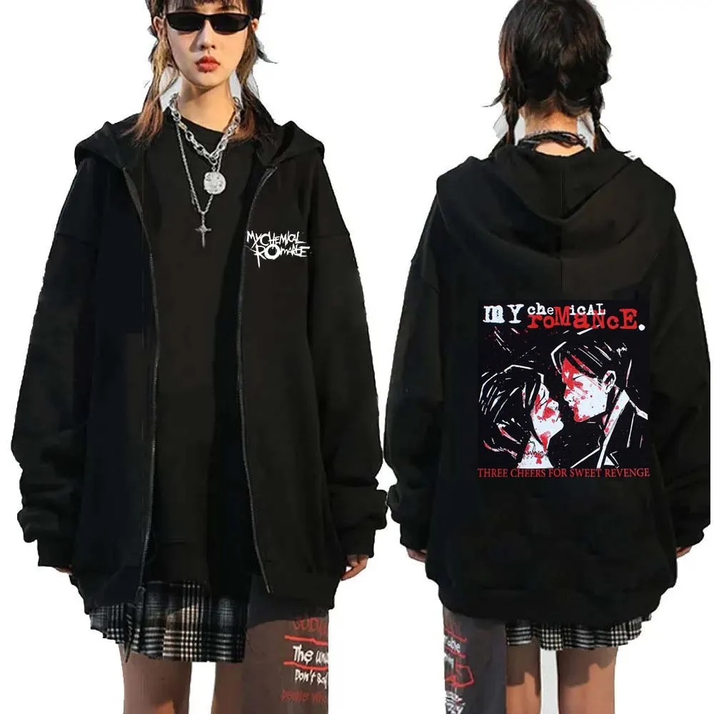 Mens Fashion Zip Up Hoodies - Rock Band My Chemical Romance Mcr