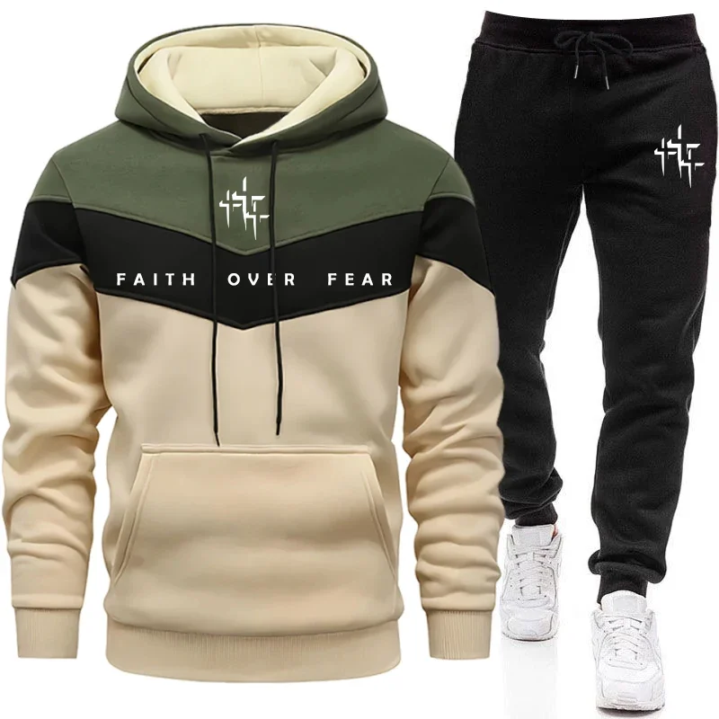 Faith Over Fear Men's Tracksui - Jogger Sweatpants Men 评论和价格