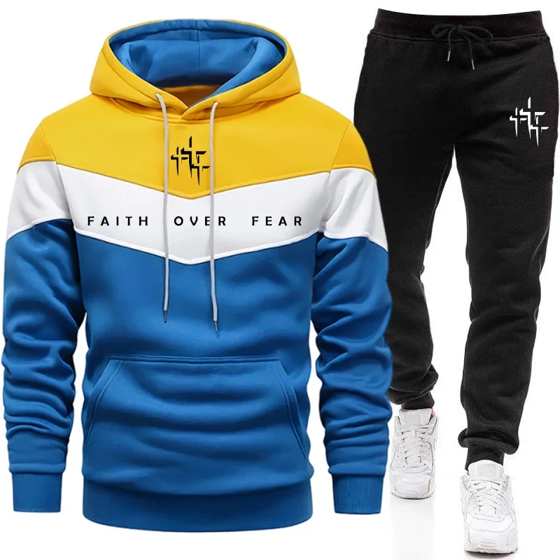 Faith Over Fear Men's Tracksui - Jogger Sweatpants Men 评论和价格