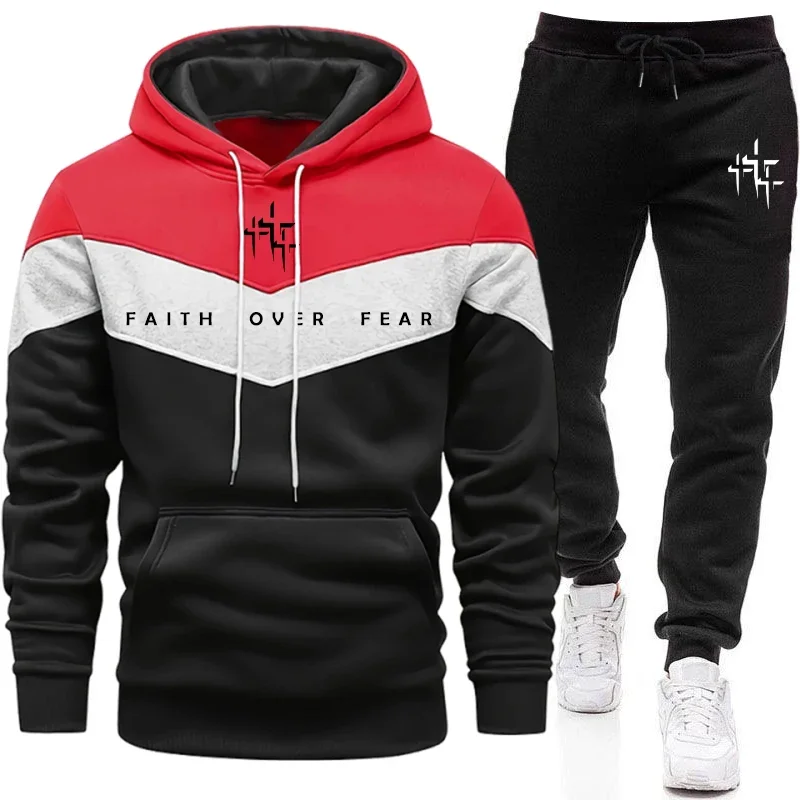 Faith Over Fear Men's Tracksui - Jogger Sweatpants Men 评论和价格