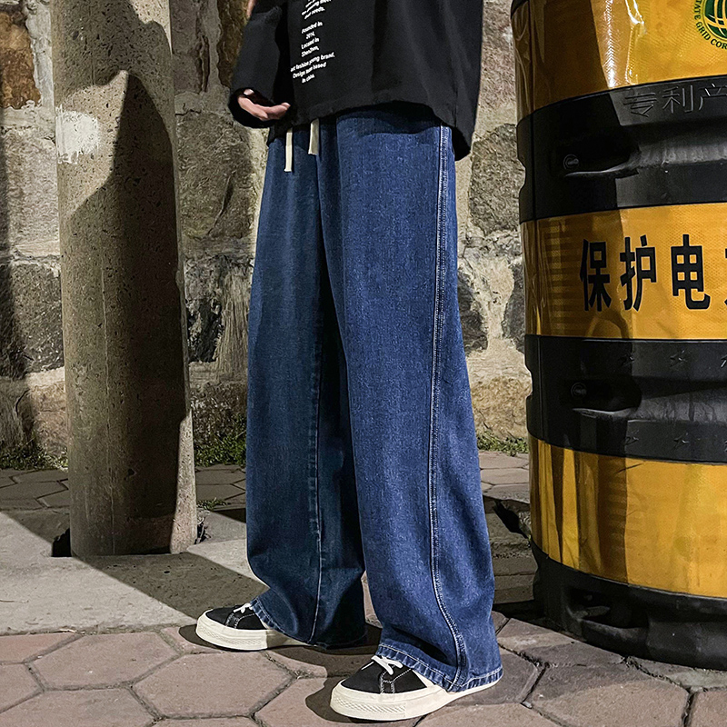 Korean Fashion Men's Baggy Jea - Men'S Fashion Grey Jeans 评论和价格