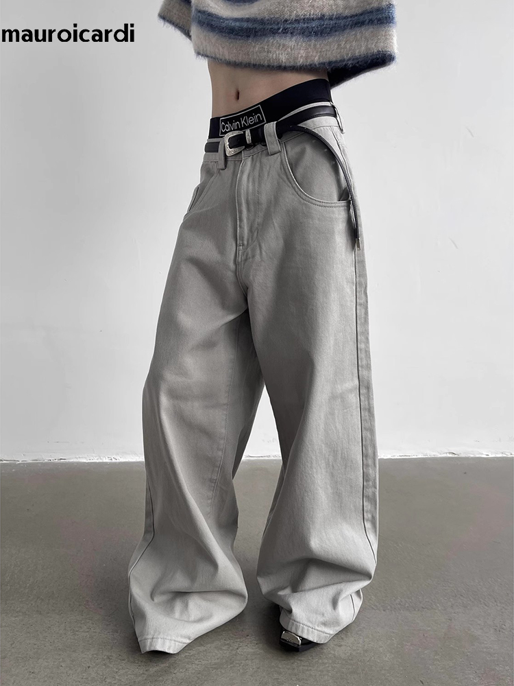 Mauroicardi Autumn Grey Flowy  - Mens Fashion Dark Grey Pants 评论和价格