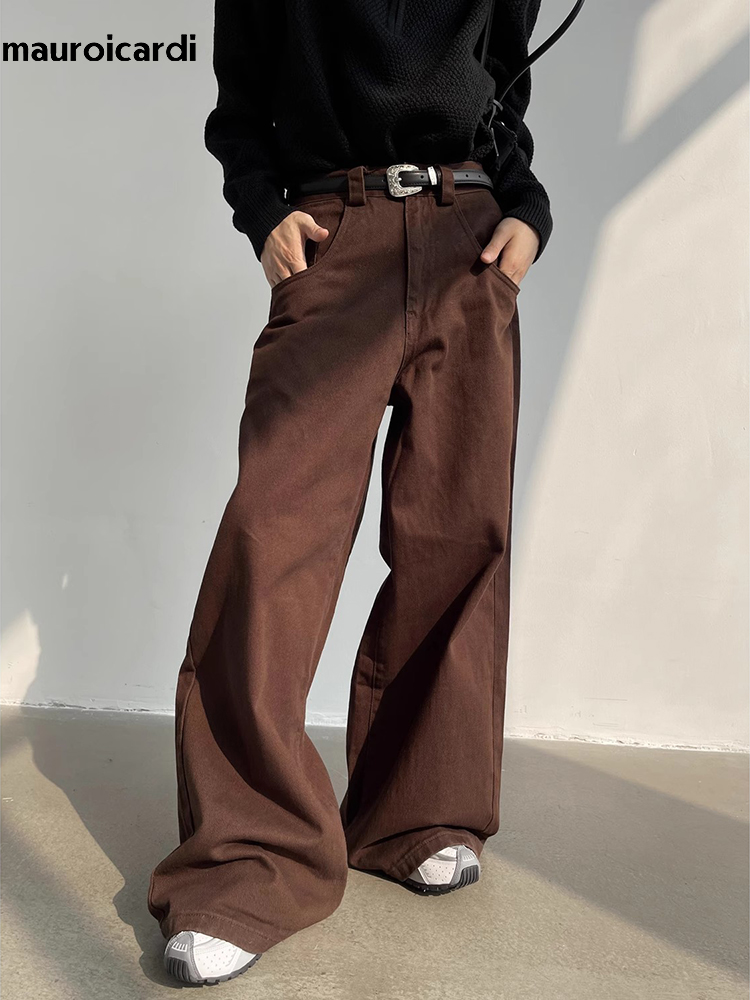 Mauroicardi Autumn Grey Flowy  - Mens Fashion Dark Grey Pants 评论和价格