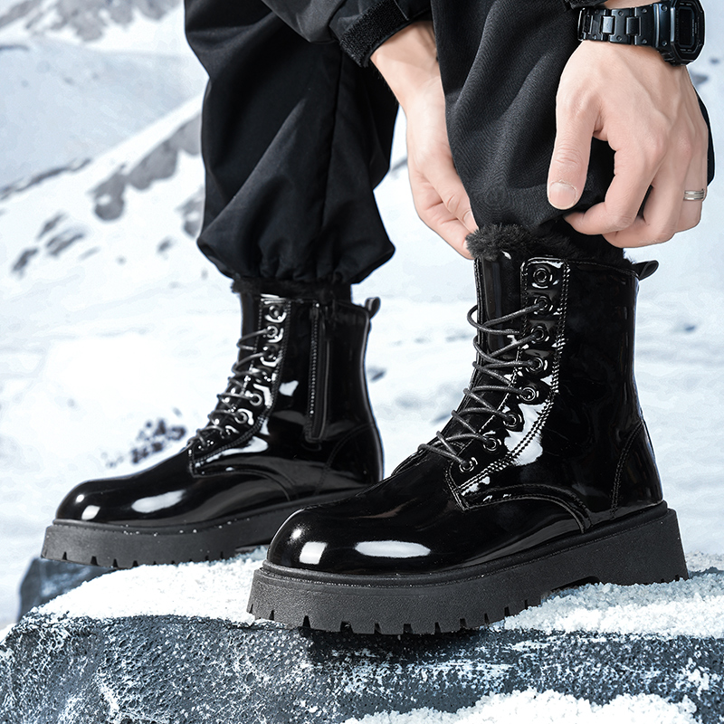 Men's warm plush high-top boot - Men'S Fashion Plus 评论和价格