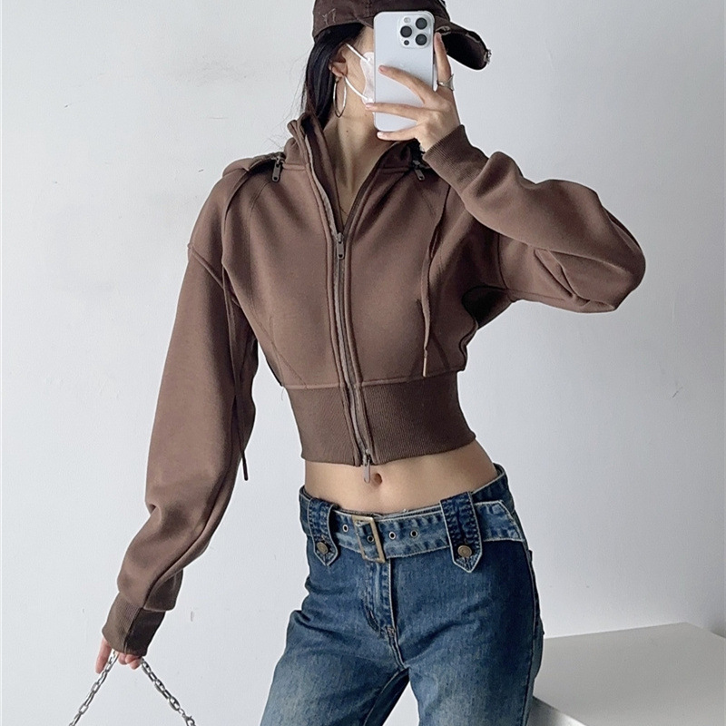 Women Crop Hoodie Sweatshirts  - Mens Fashion Zip Up Hoodies 评论和价格