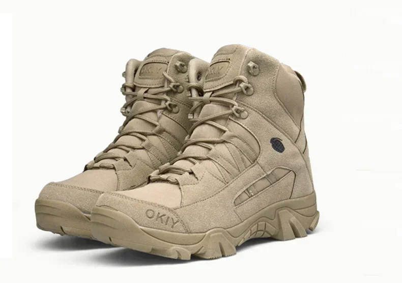 Outdoor Leather Hiking Shoes M - Mens Fashion Combat Boots 评论和价格