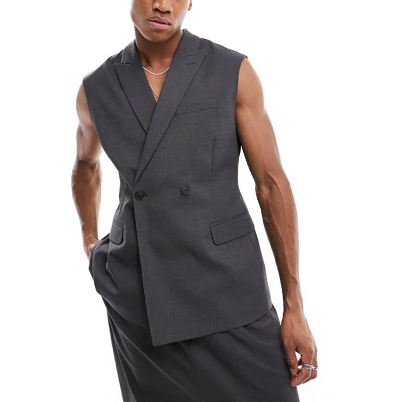 Summer Fashion Men's Vest Outf - Mens Fashion Dark Grey Pants 评论和价格