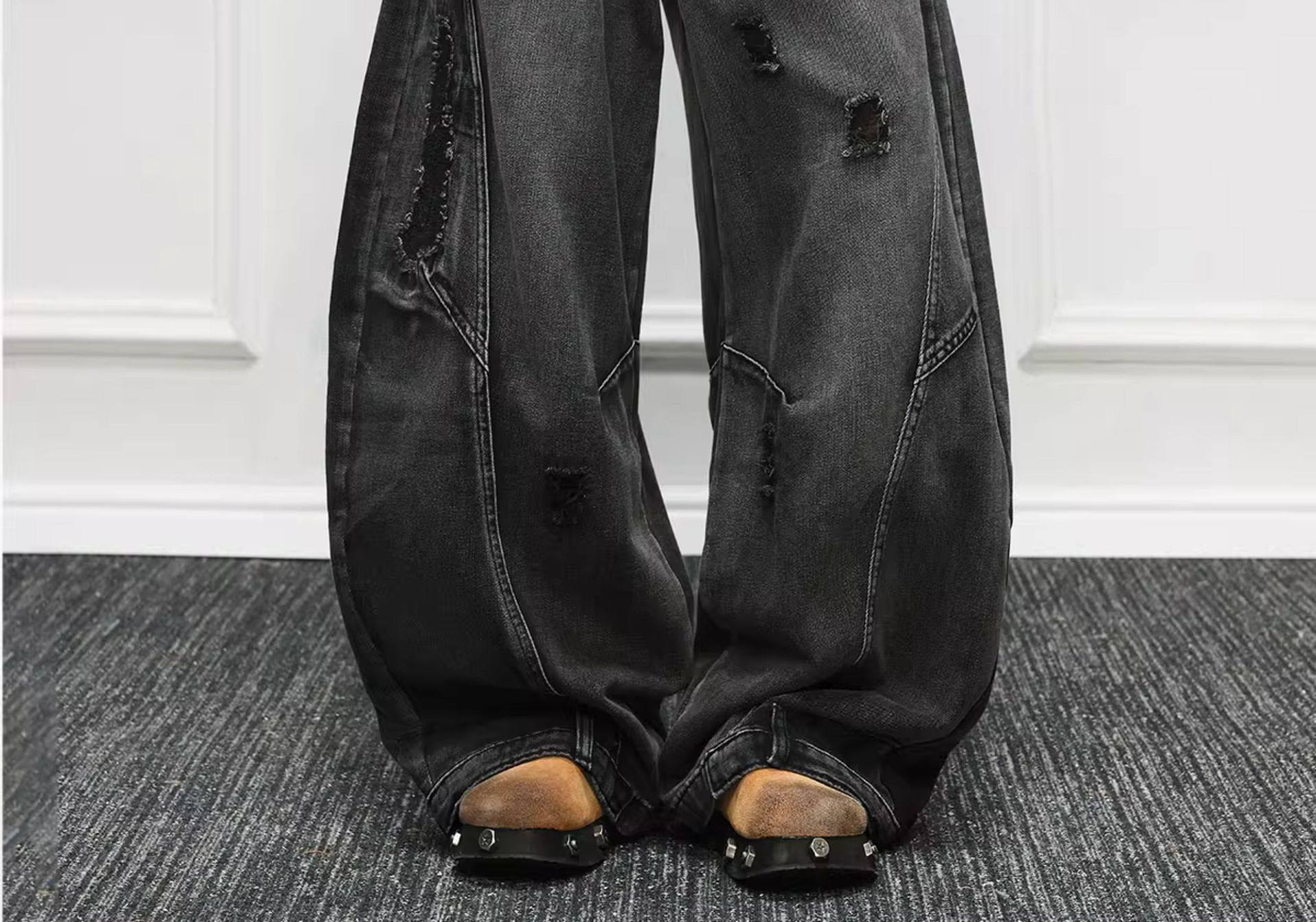 Vintage New Fashion American S - Men'S Fashion Grey Jeans 评论和价格