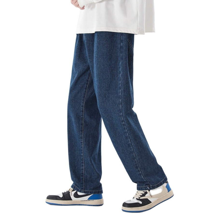 2026 New Korean Fashion Men's  - Men'S Fashion Grey Jeans 评论和价格