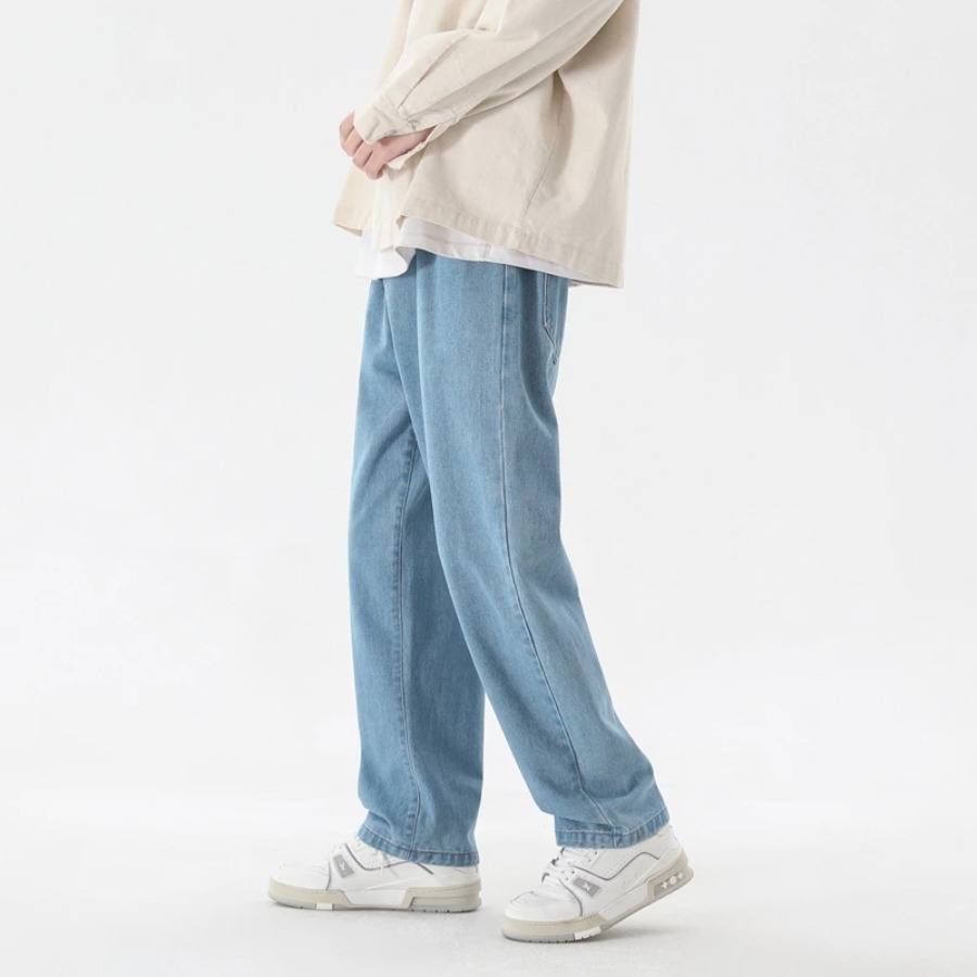 2026 New Korean Fashion Men's  - Men'S Fashion Grey Jeans 评论和价格