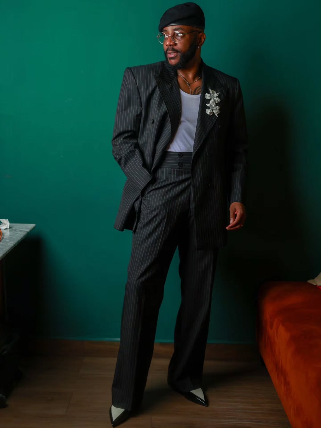 Pinstripe Dark Grey Men Suit S - Mens Fashion Dark Grey Pants 评论和价格
