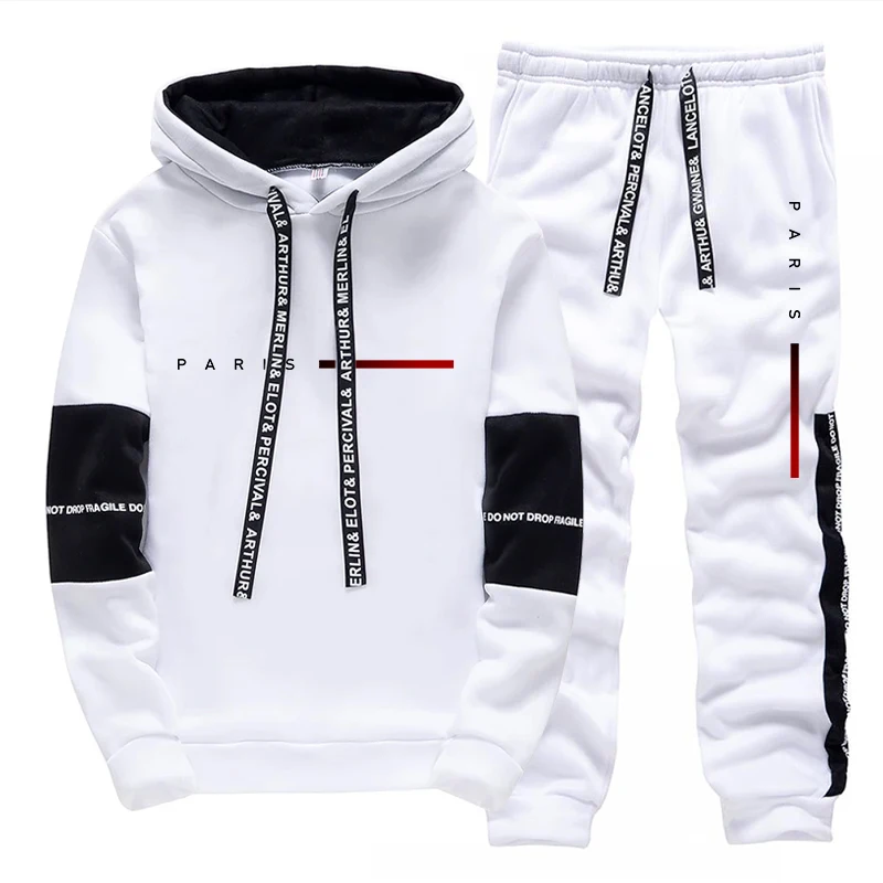 Paris Fashion Hoodie Streetwea - Jogger Sweatpants Men 评论和价格