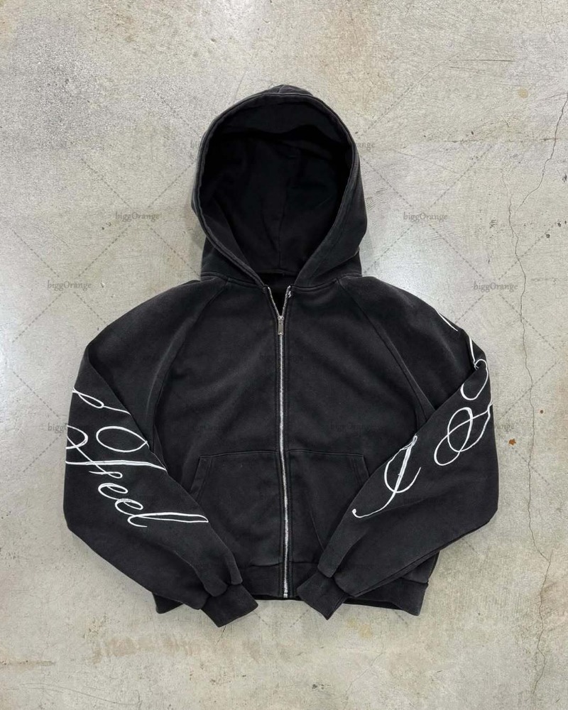 Y2K harajuku Gothic Letter Pri - Mens Fashion Zip Up Hoodies 评论和价格