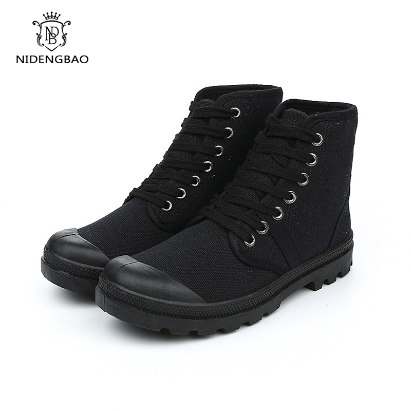 Men Boots New Casual Canvas Sh - Mens Fashion Combat Boots 评论和价格