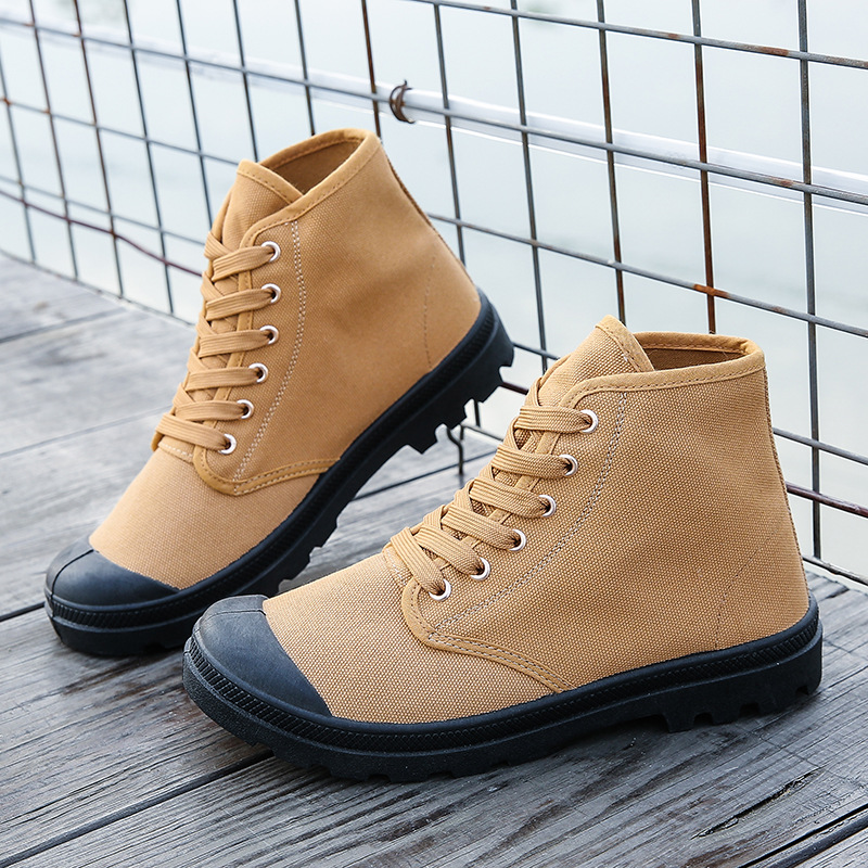 Men Boots New Casual Canvas Sh - Mens Fashion Combat Boots 评论和价格