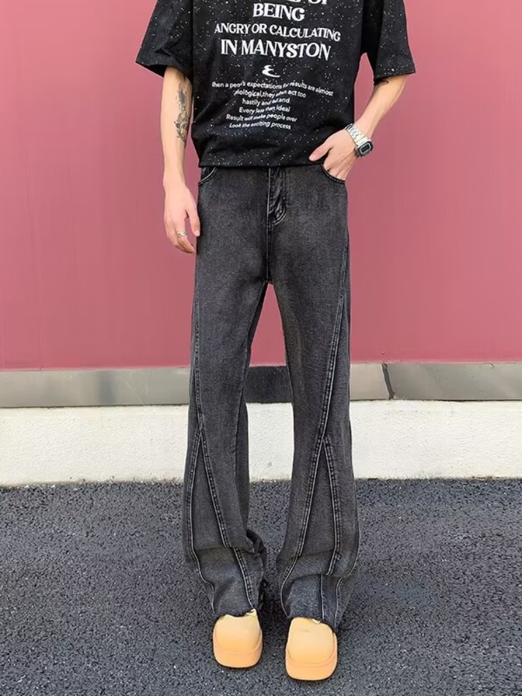 2026 Pantalon Y2K Fashion Blac - Men'S Fashion Grey Jeans 评论和价格
