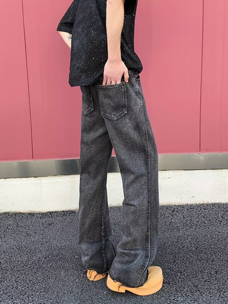 2026 Pantalon Y2K Fashion Blac - Men'S Fashion Grey Jeans 评论和价格