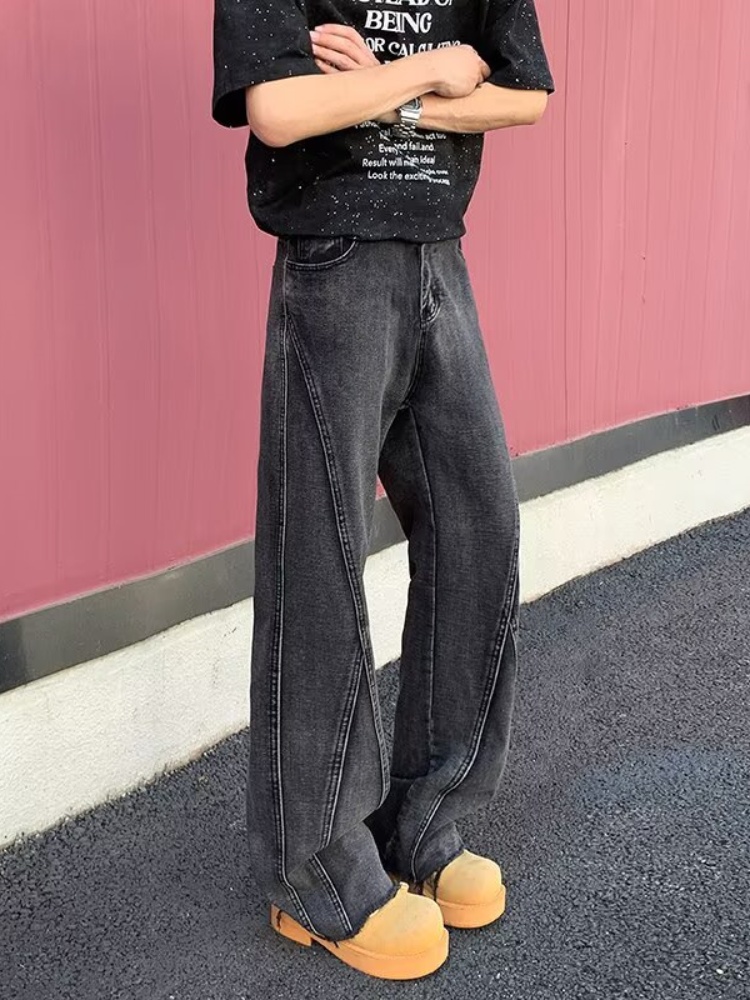 2026 Pantalon Y2K Fashion Blac - Men'S Fashion Grey Jeans 评论和价格
