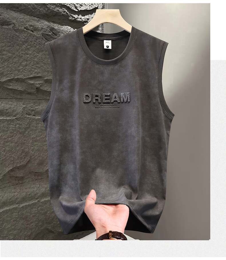 American Tie Dye Vest Sets Men - Track Suit Men 评论和价格