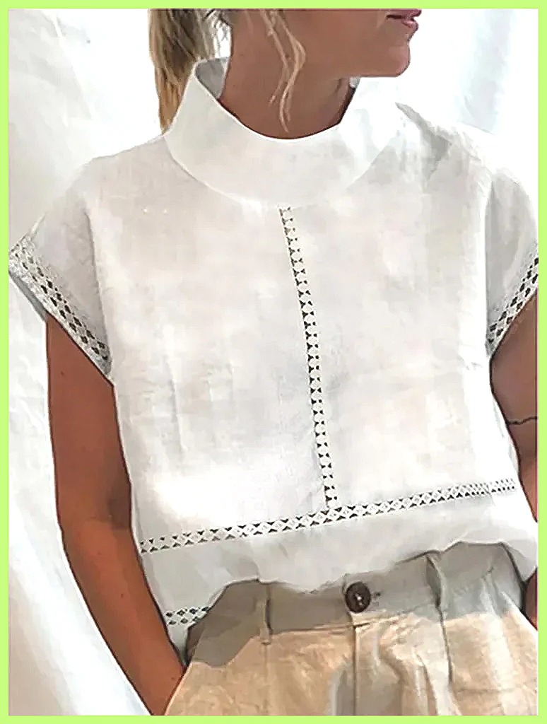 Women's Cotton Linen Pullover  - Linen Shirt Summer 评论和价格