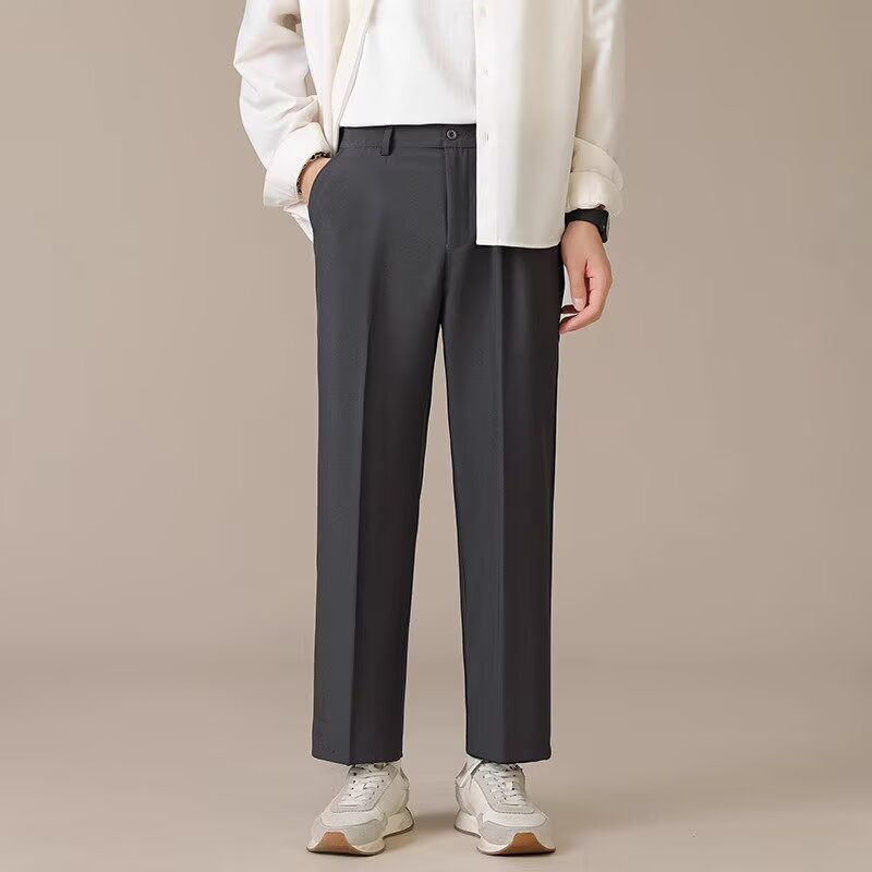 Fashion Men Baggy Concise Ankl - Mens Fashion Dark Grey Pants 评论和价格