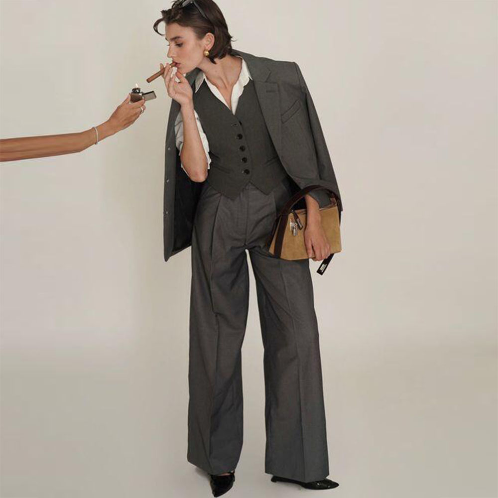 Dark Grey Men Suits High Quali - Mens Fashion Dark Grey Pants 评论和价格