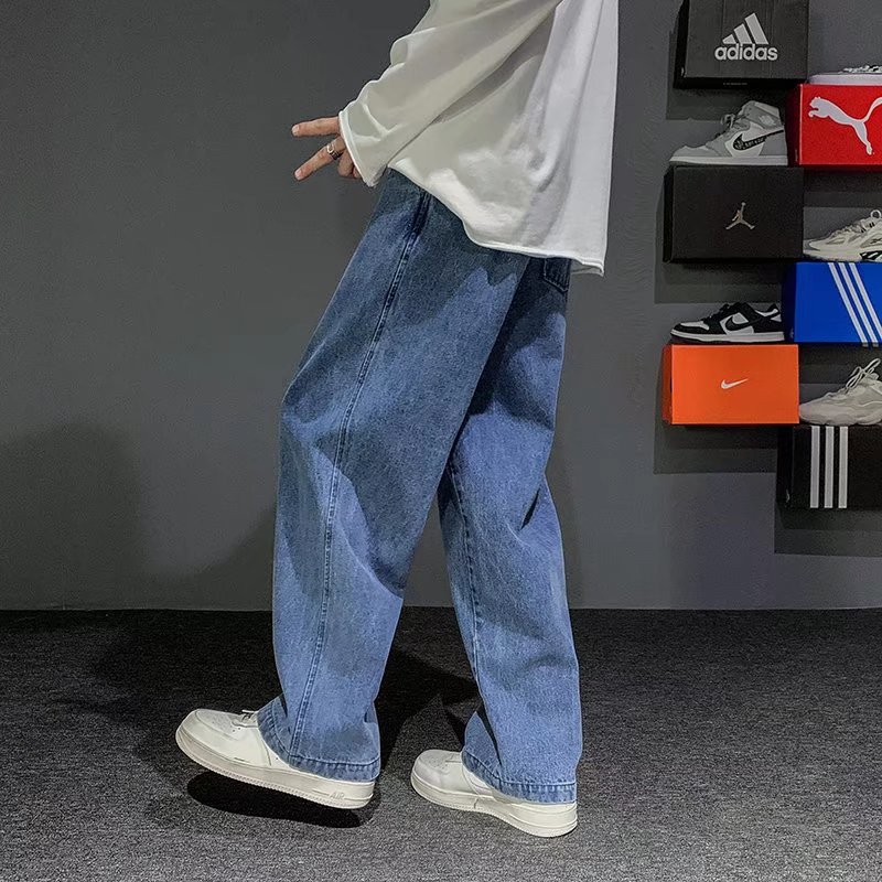New Korean Fashion Men's Baggy - Men'S Fashion Grey Jeans 评论和价格