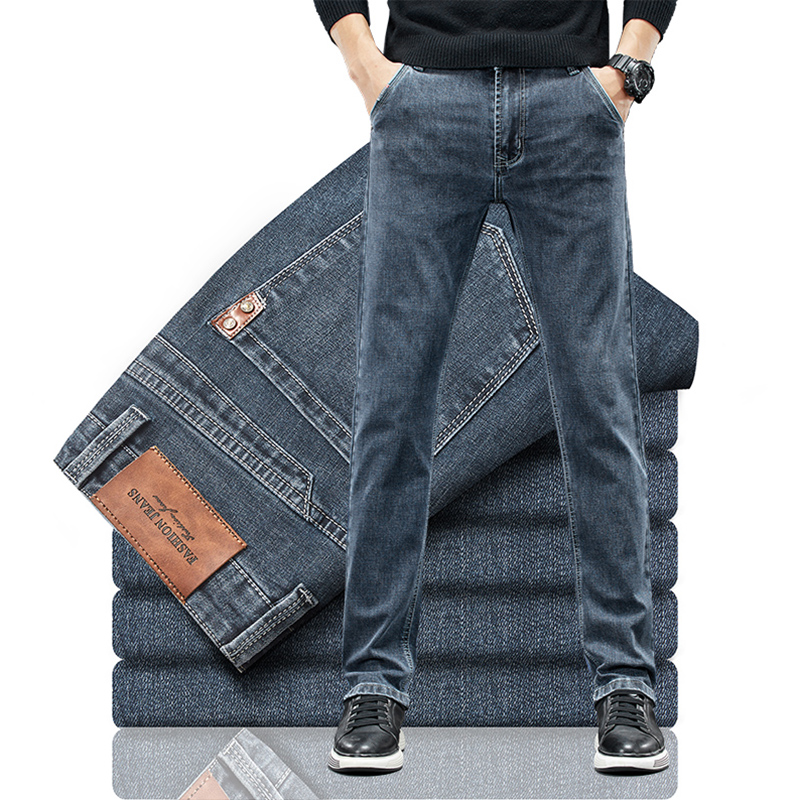men's slim jeans 2024 autumn n - Men'S Fashion Grey Jeans 评论和价格
