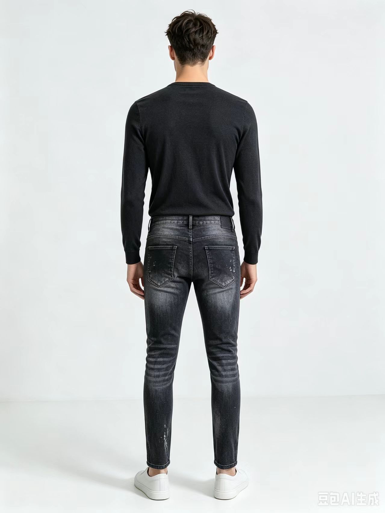 Men's High Street Hip Hop Graf - Men'S Fashion Grey Jeans 评论和价格