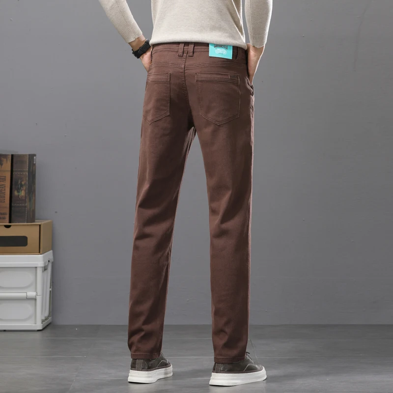 Business Casual Cotton Elastic - Mens Fashion Dark Grey Pants 评论和价格