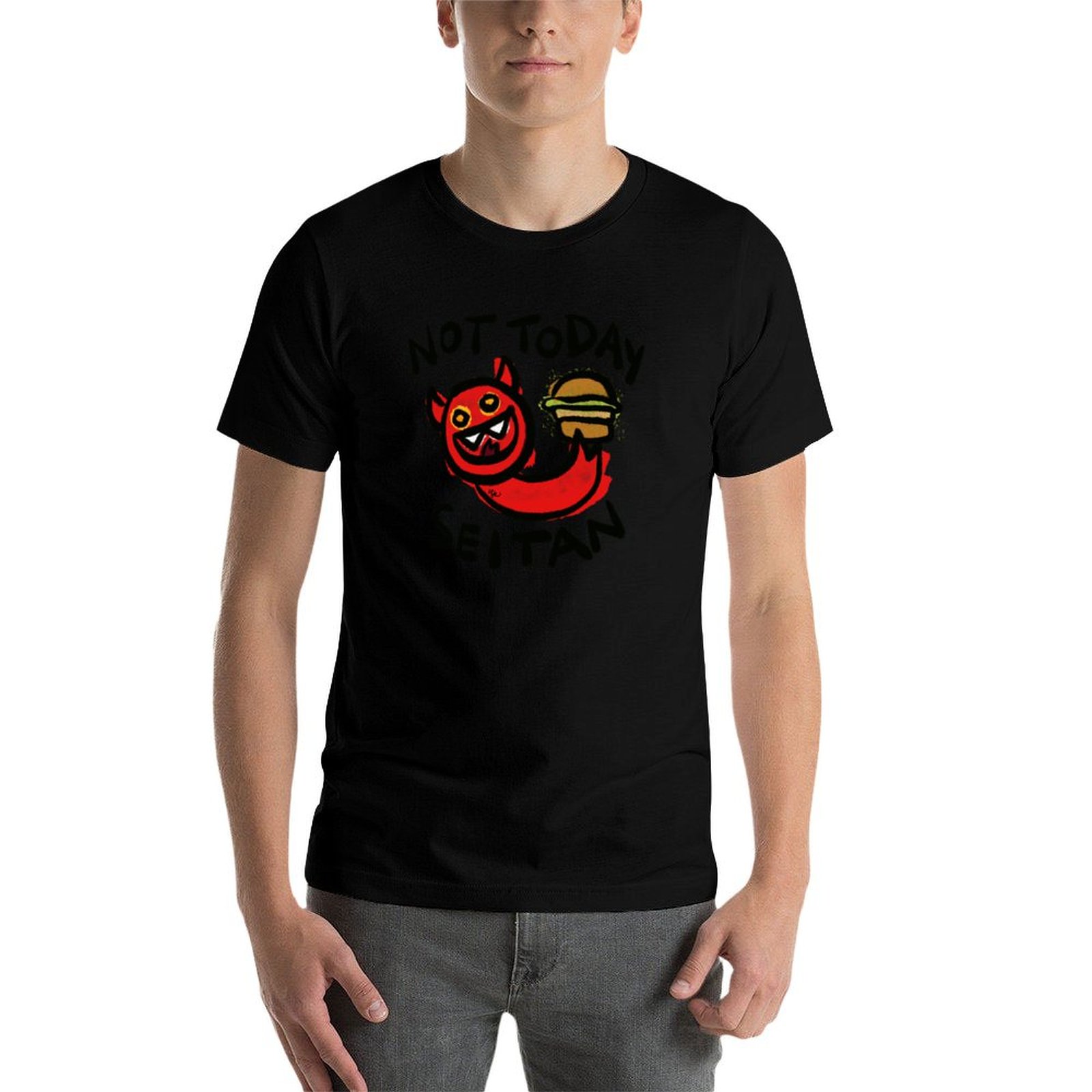 Not Today Seitan T-Shirt Fashi - Men'S Fashion Today 评论和价格
