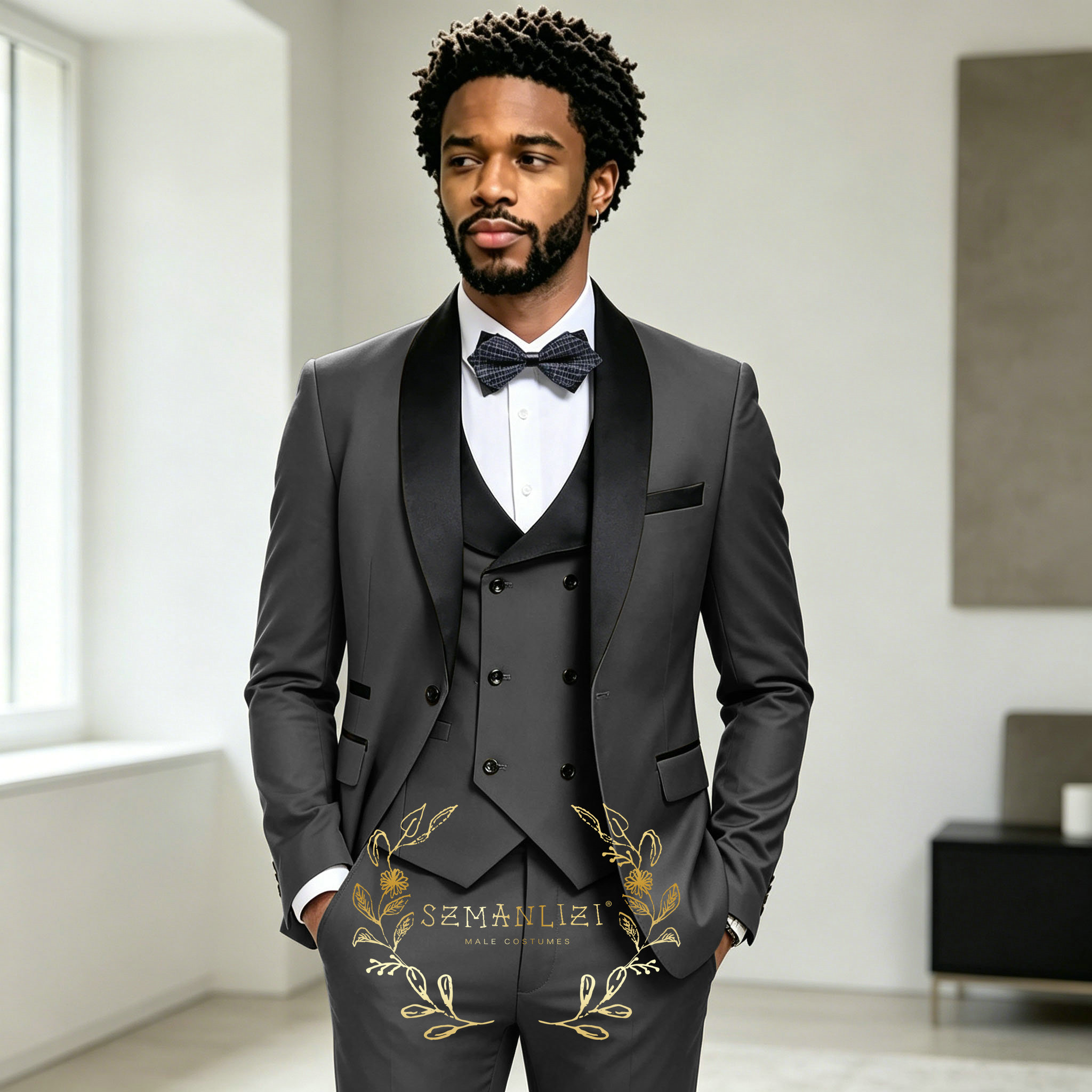 Dark Grey Men's Tuxedo Wedding - Mens Fashion Dark Grey Pants 评论和价格