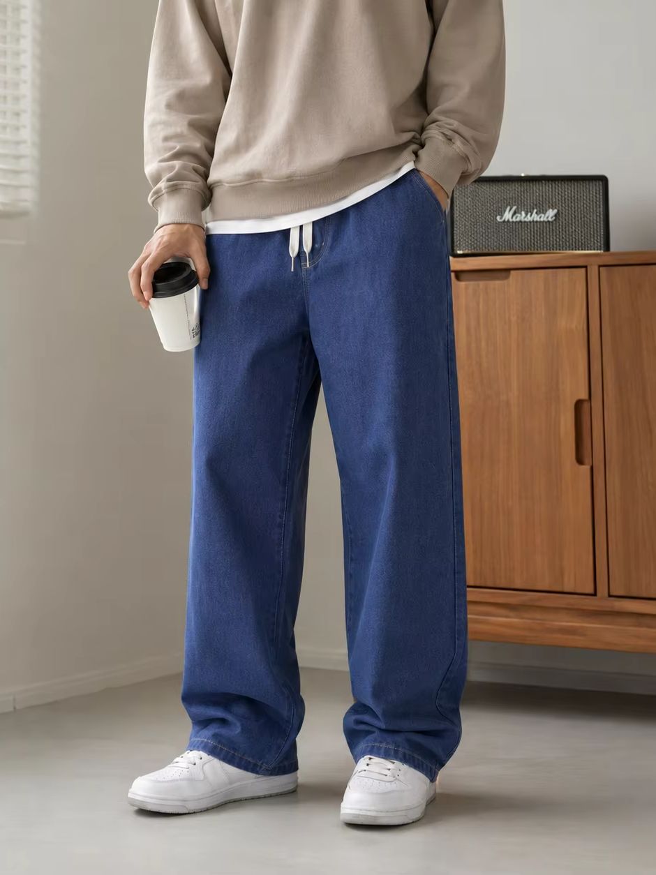 Men's Casual Baggy Jeans Loose - Men'S Fashion Grey Jeans 评论和价格