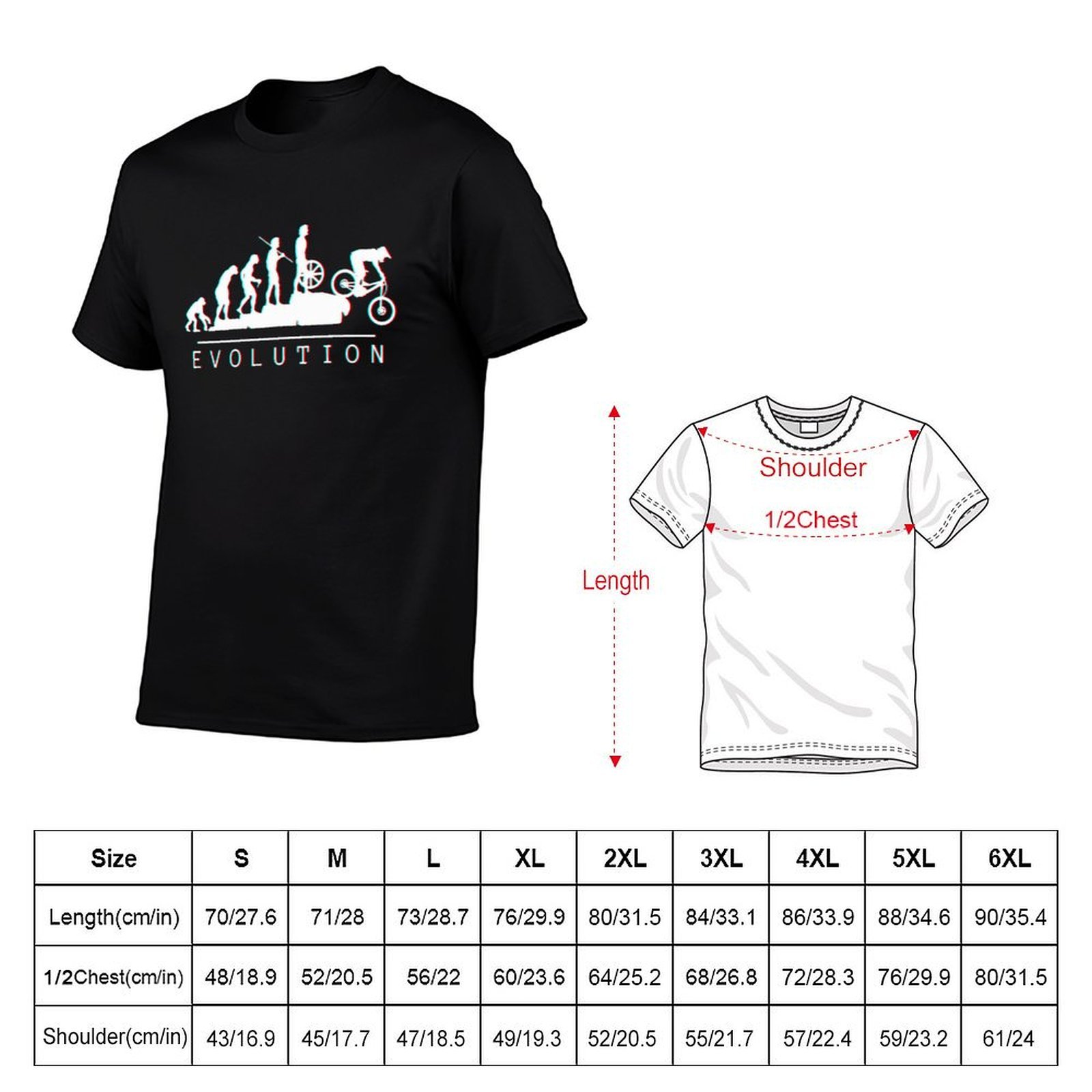 MTB Evolution (White) T-Shirt  - Men'S Fashion Evolution 评论和价格