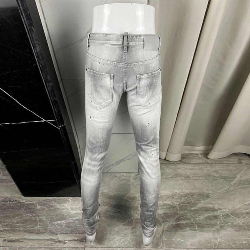 Y2K Designer Fashion New Men's - Men'S Fashion Grey Jeans 评论和价格