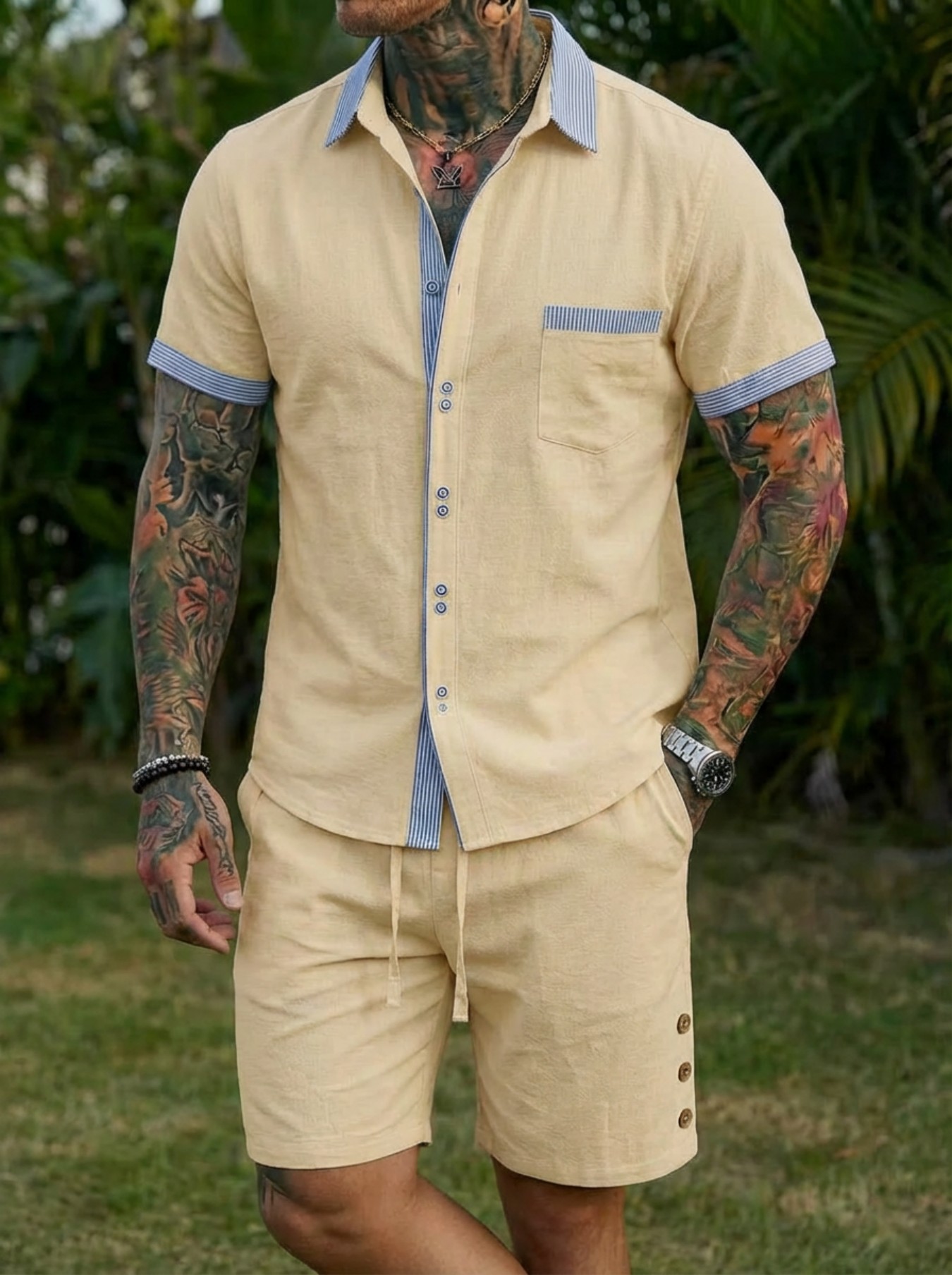 Men's Fashion Cuban Style Shir - Men'S Fashion Designer 评论和价格