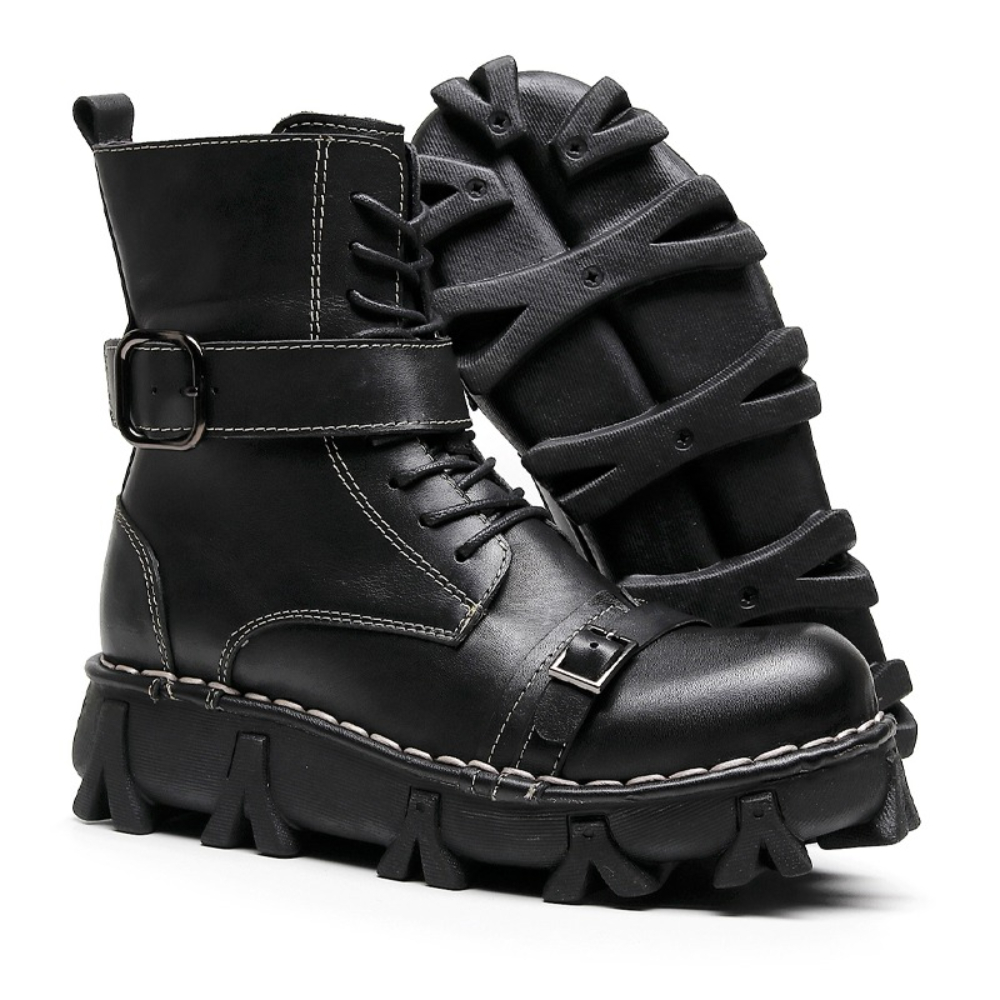 Fashion Men's Genuine Leather  - Mens Fashion Combat Boots 评论和价格