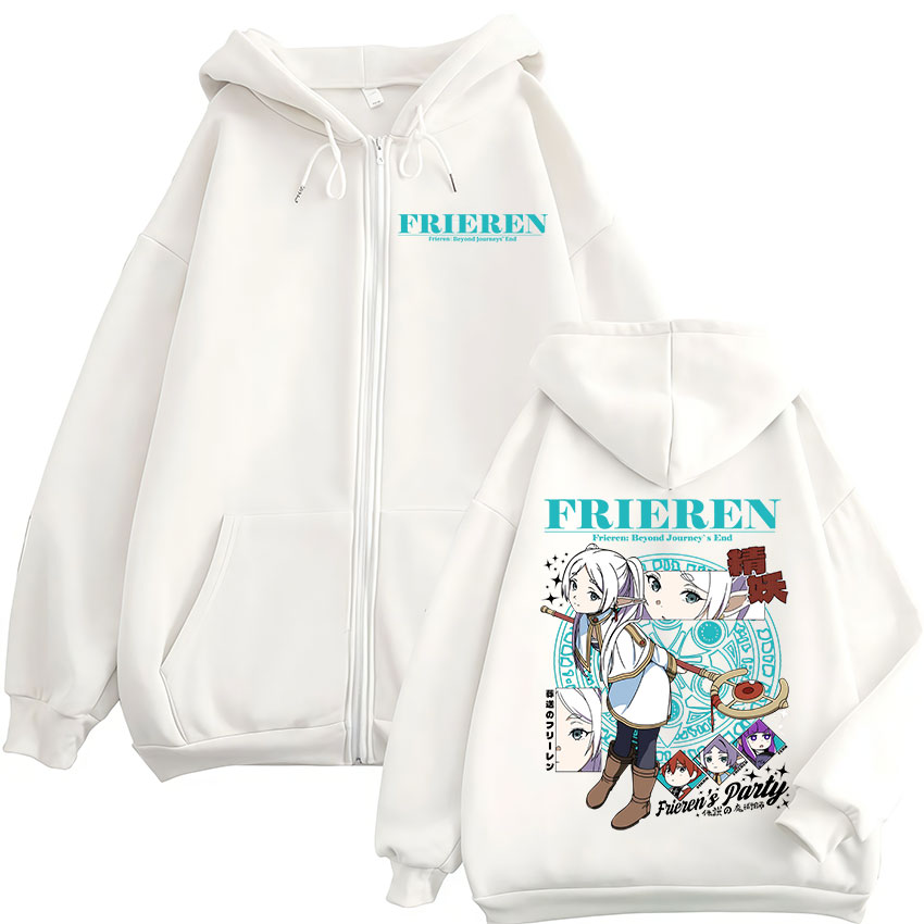 Anime Frieren: Beyond Journey' - Mens Fashion Zip Up Hoodies 评论和价格