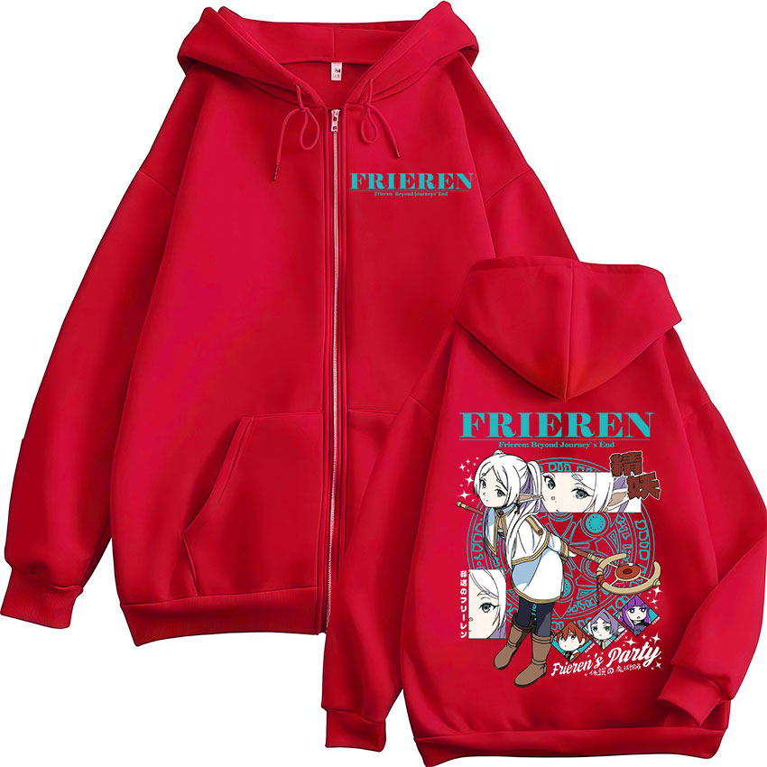 Anime Frieren: Beyond Journey' - Mens Fashion Zip Up Hoodies 评论和价格