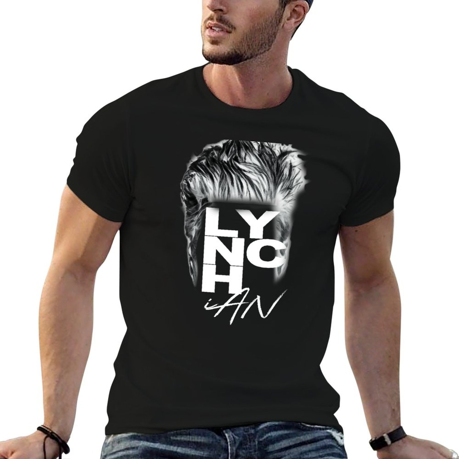Lynch Haircut - Black T-Shirt  - Men'S Fashion Haircuts 评论和价格