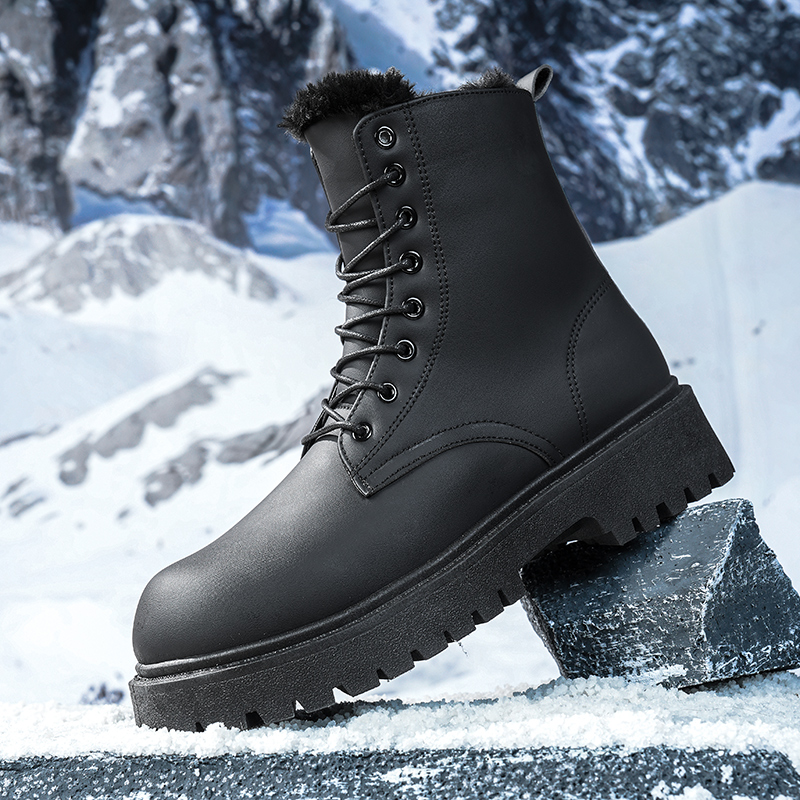 Men's warm plush high-top boot - Men'S Fashion Plus 评论和价格