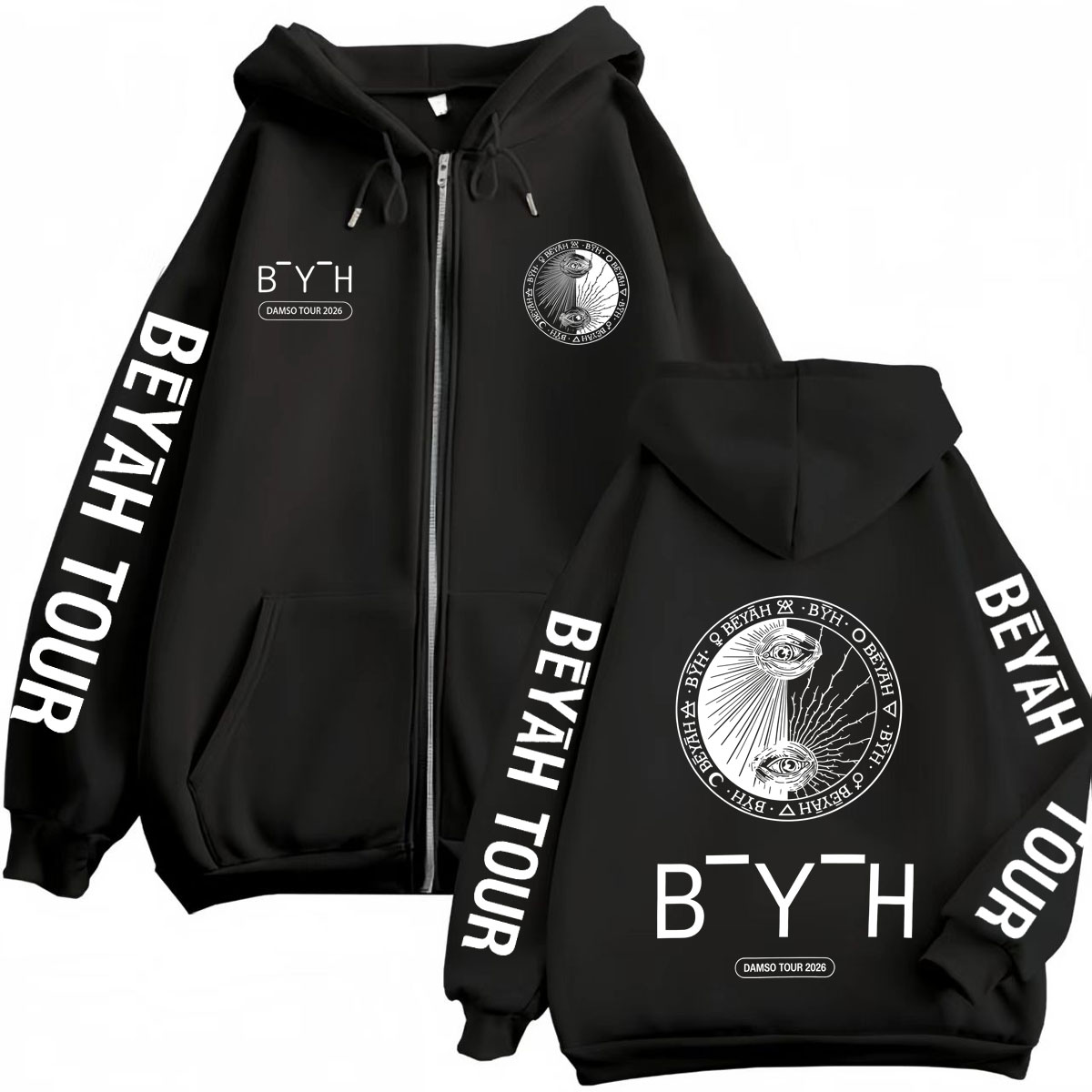 Rapper Damso Beyah Tour 2026 M - Mens Fashion Zip Up Hoodies 评论和价格