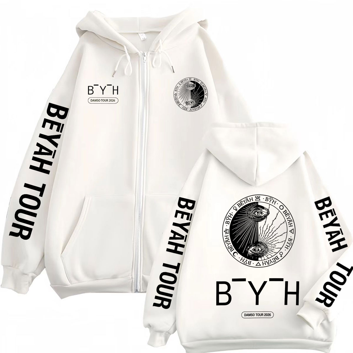 Rapper Damso Beyah Tour 2026 M - Mens Fashion Zip Up Hoodies 评论和价格