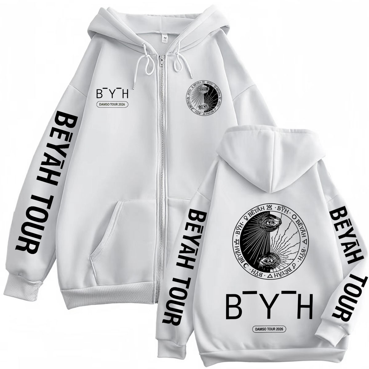 Rapper Damso Beyah Tour 2026 M - Mens Fashion Zip Up Hoodies 评论和价格